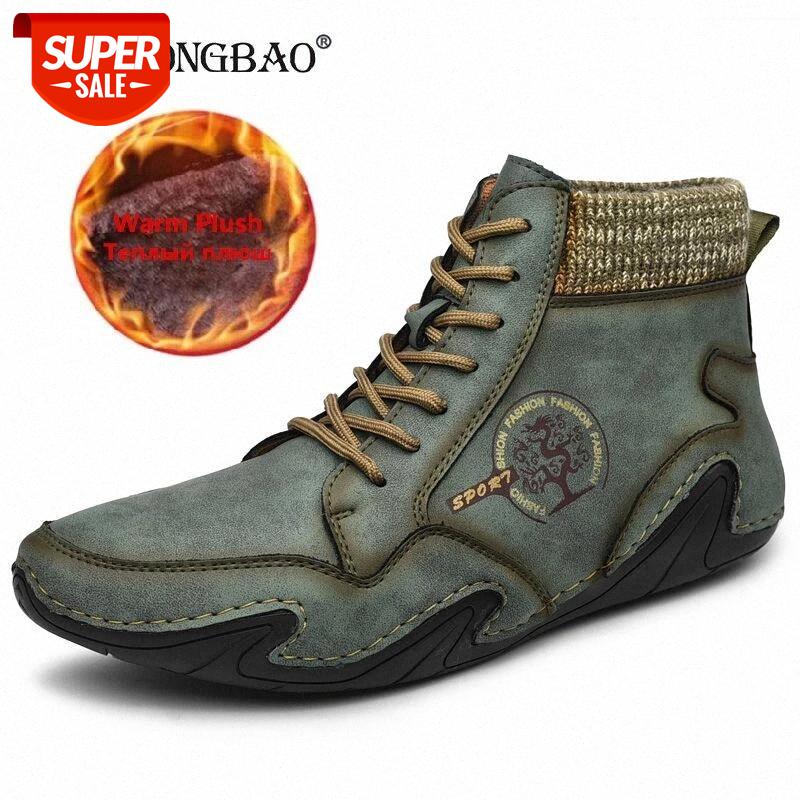 

Brand Men's Winter Boots Plush Warm Men's Snow Boots High Quality Leather Men Ankle Outdoor Comfortable Sneakers #1S7U