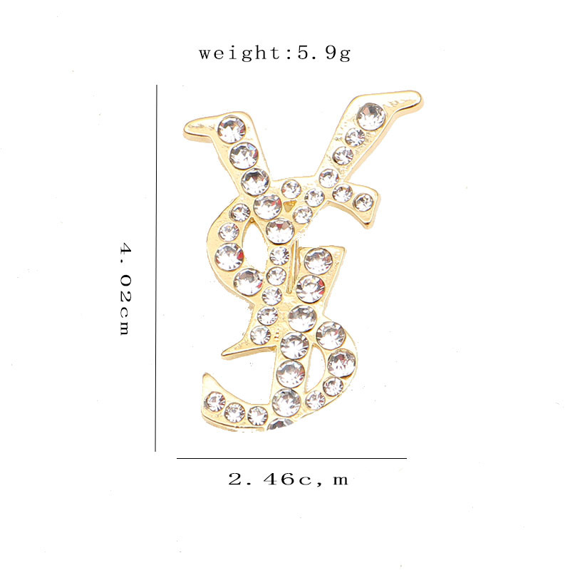 

20colors Fashion Brand Designer Double Letters Gold Silver Multicolor Crystal Brooch Women Pearl Rhinestone Letter Brooch Suit Pin Classic Jewelry Accessories