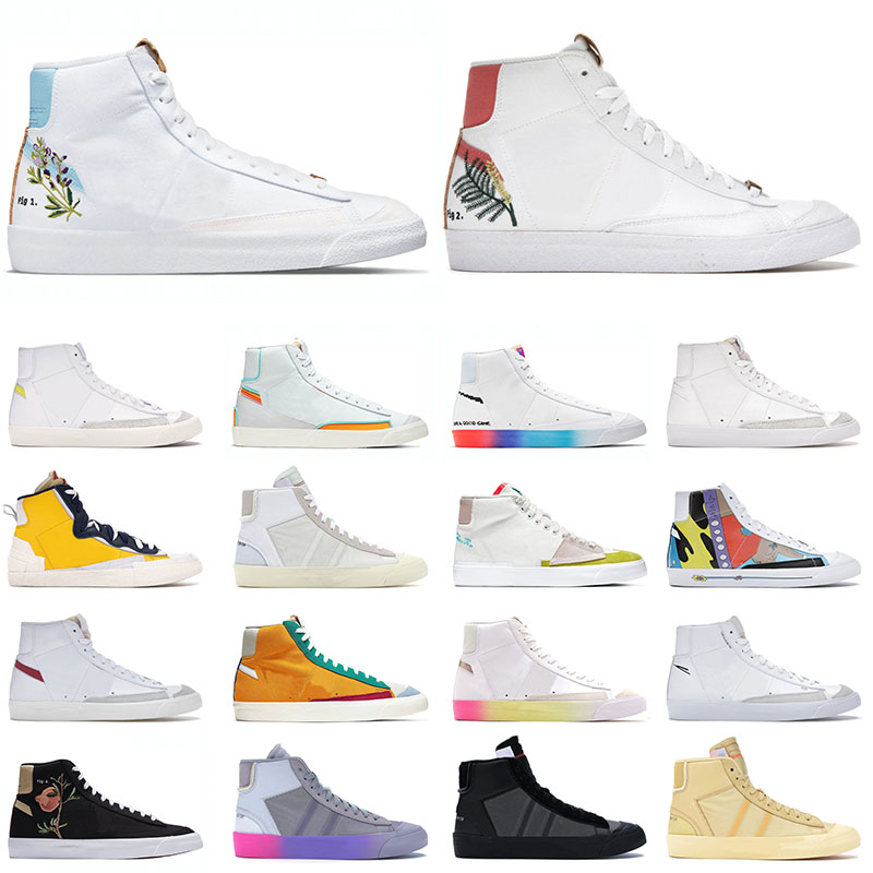 

Blazer Mid 77 Mens Womens Vintage Running Shoes Catechu Indigo Off Brick Red Have A Good Game White All Hallows Eve Racer Blue Designer Sports Sneakers Runner, # sketch white black 36-45