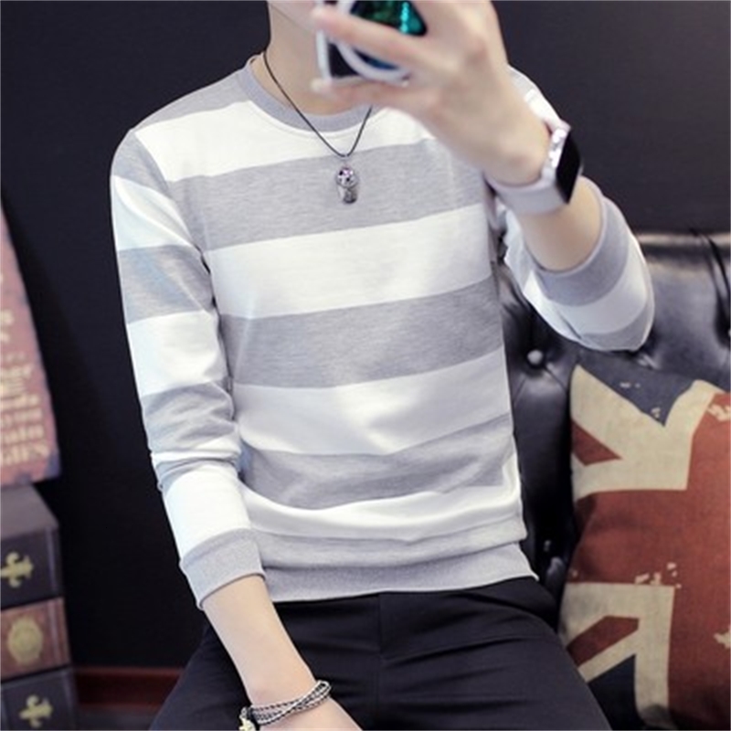 

2021 New Bottoming Shirt Men's Long-sleeved T-shirt Autumn and Winter Models Mmo0