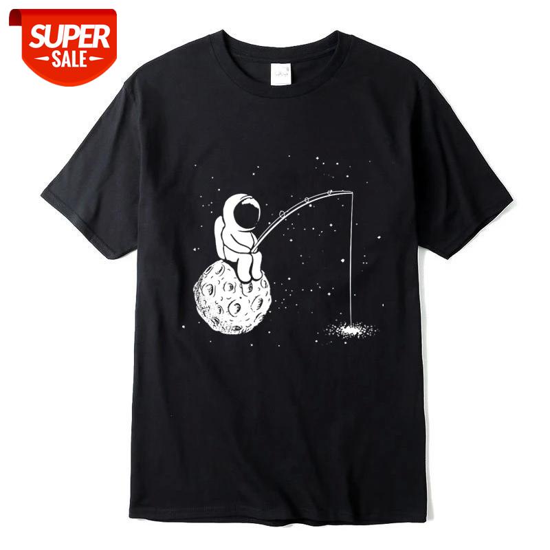 

XIN YI Men t shirts high quality 100% cotton Funny spaceman design printing casual short sleeve cool tshirt male men tee shirts #Ao7c, White;black