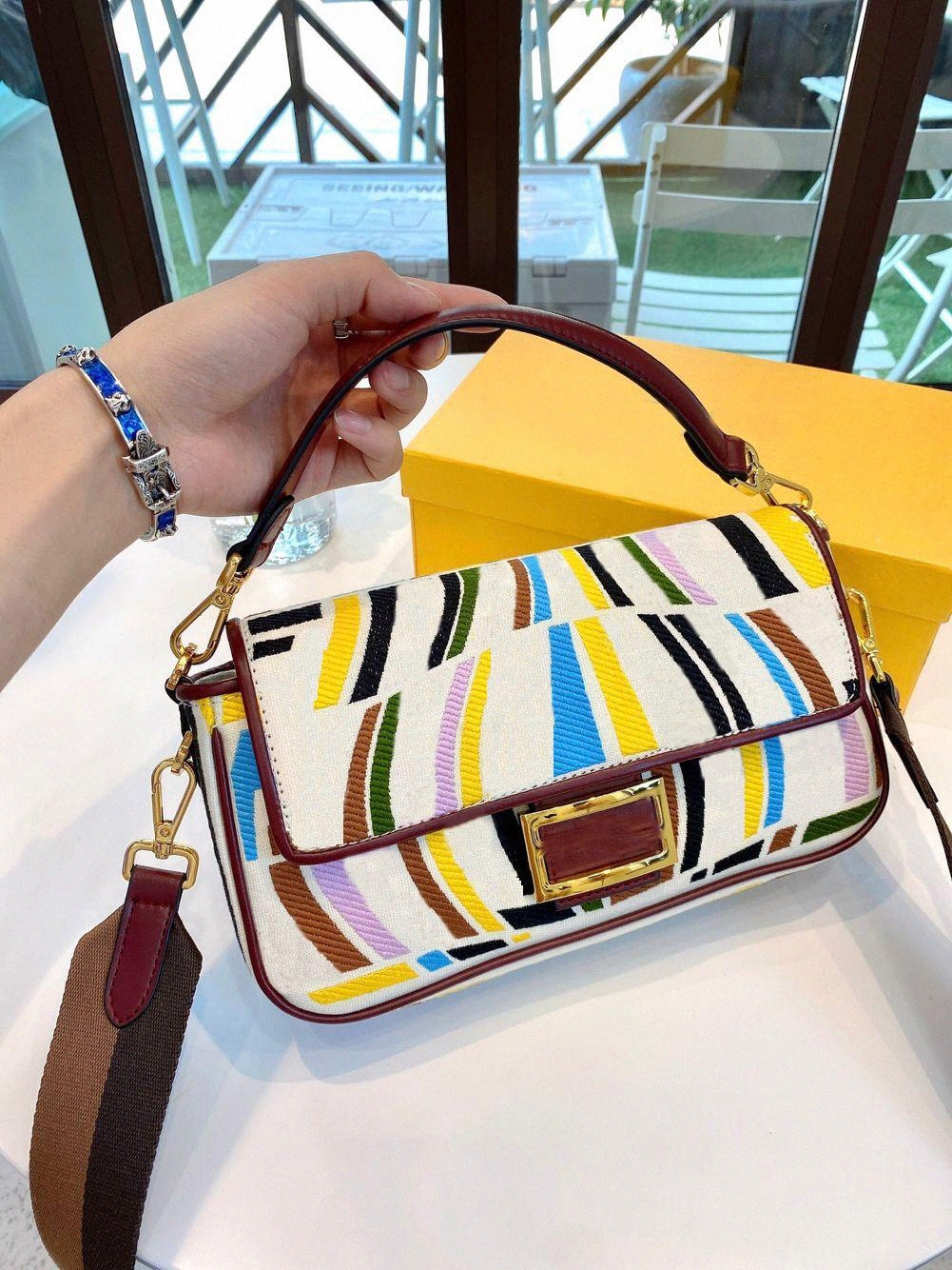 

Top Quality hobo Tote Famous bag Baguette fashion Luxury designer Handbag Women Crossbody Shoulder Bags favorite purse mm real Purses embroidery [with box] y71c#, Customize