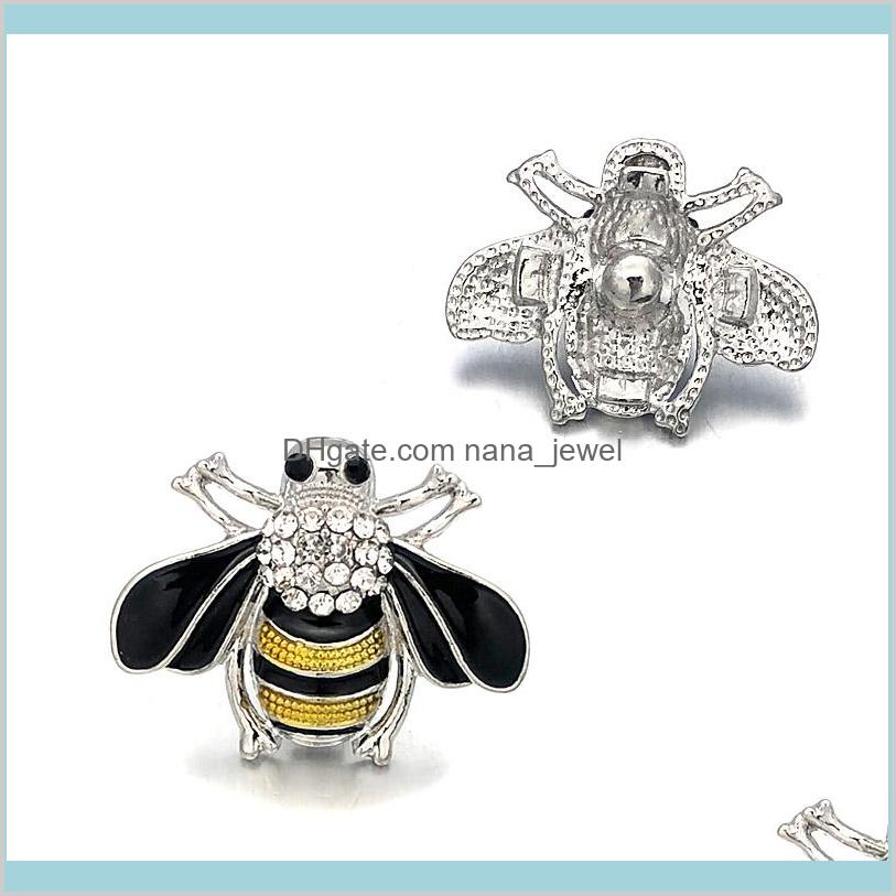 

Bee Component W319 Crystal 18Mm Metal Snap Button For Bracelet Necklace Interchangeable Jewelry Women Accessorie Findings Ggvpz Ttrqr