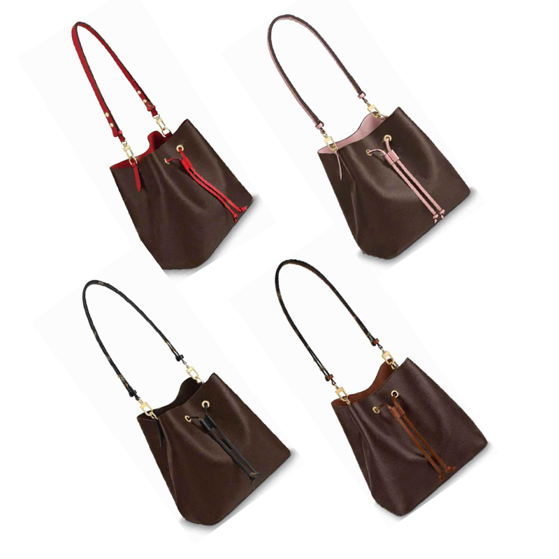 

Fashion Shoulder Bag Handbag Letter Bag Bucket Bag Ladies Wallet Original Box Serial Number Free Shipping 4 Colors M44020 26 x 26 x 17.5 cm, Red