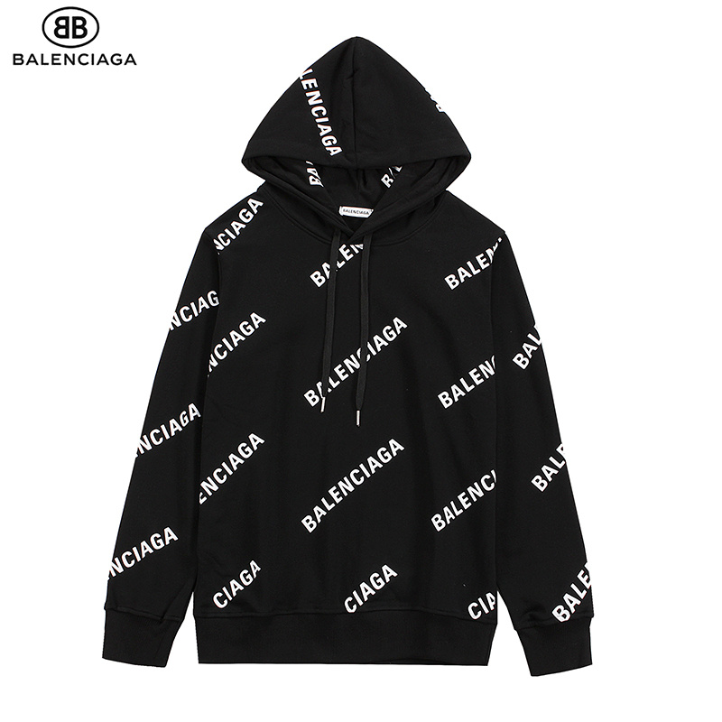 

European and American street off painted arrow crow diagonal stripes loose hoodie plus velvet sweater white men women couple jacket1, Black