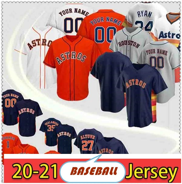 

Houston Jersey Astros jersey 2 Alex Bregman Astros 27 Jose Altuve 5 Jeff Bagwell 7 Craig Biggio 4 George Springer custom baseball, Taikongren