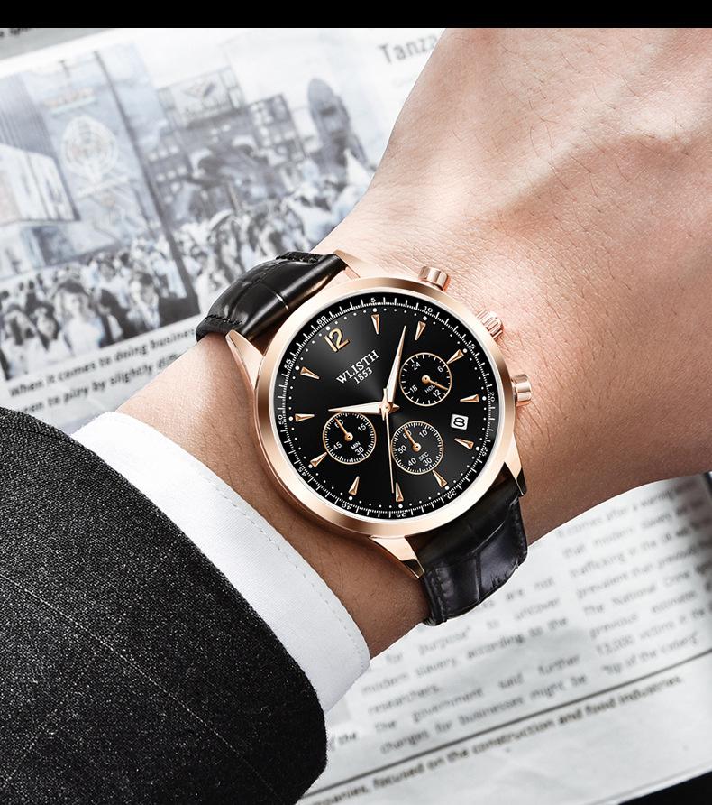 

Wristwatches Men's Watch Multi-function High Quality Waterproof Quartz Calendar S, A2