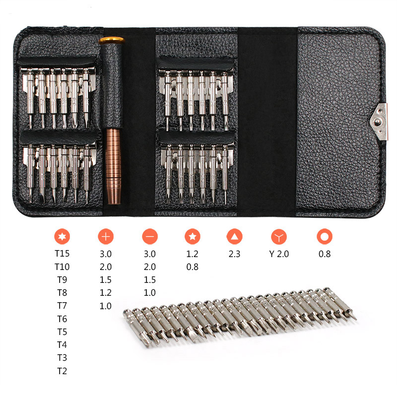 

Screwdrivers Kits 25 in 1 Torx Multifunctional Opening Repair Tool Set Precision Screwdriver For Phones Tablet PC HEX TROX DIY KIT