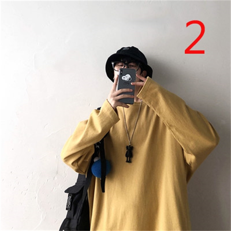 

2021 New Round Neck Long-sleeved T-shirt Men's Port Wind Trend Wild Student Leisure3 6q7n