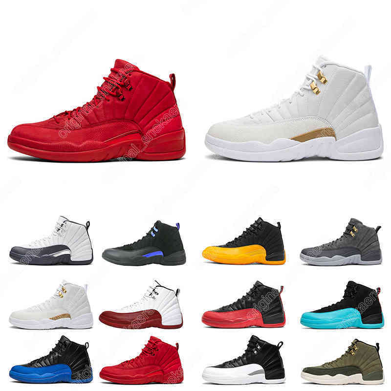 

7-13 Men Basketball shoes 12s 12 University Gold Dark Grey French Blue Concord Michigan sneakers mens Sport trainer 5R3G, # 12