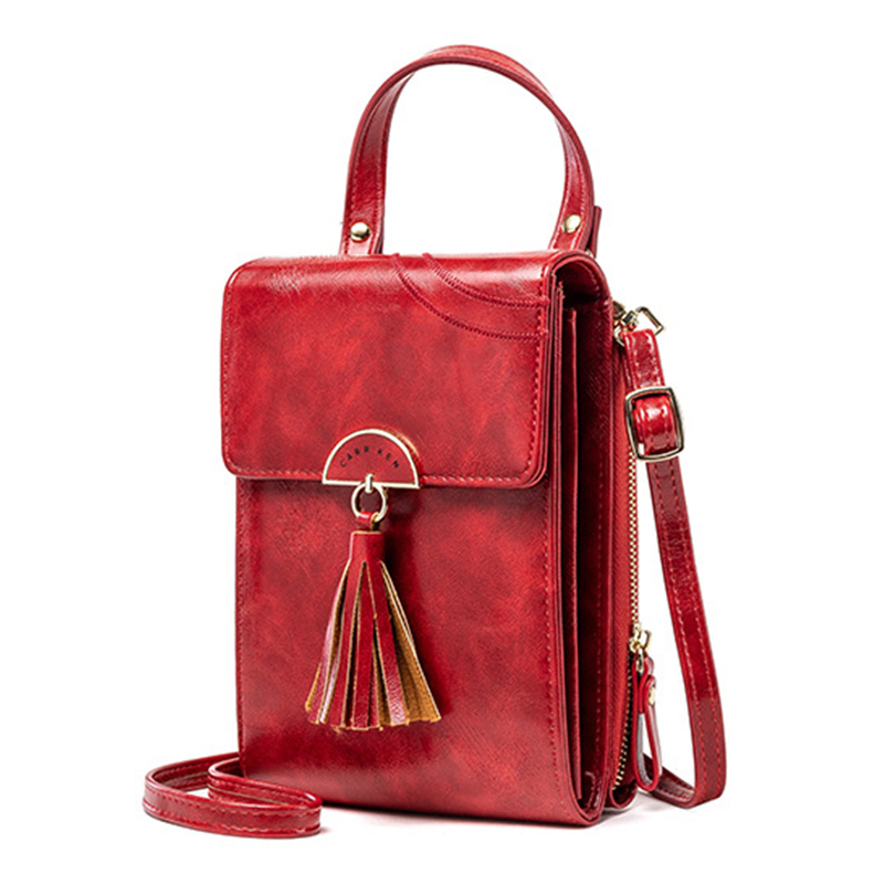 

Luxury Cell Phone Pocket Mini Crossbody Shoulder Bags For Women Leather Purse Ladies Small Handbags Tote Female Messenger Bag C0224