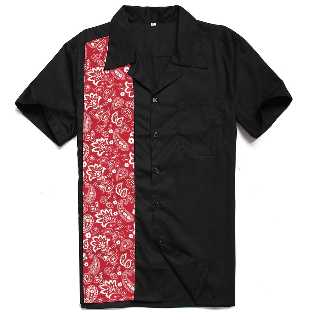 

2021 New Hot Sale Printing for Men Paisley Panel Cotton Shirt Rock N'roll Casual Charley Harper Inspired Male Shirts Ta0v JGWV, St110paisleyr