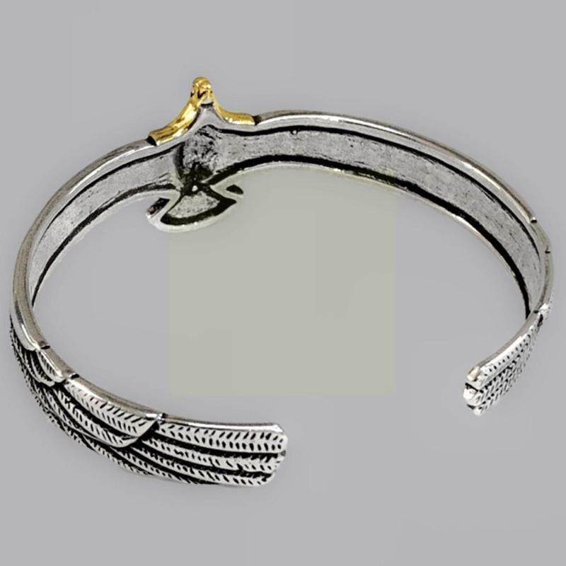 

Bangle 1pc Feather Open Bracelet Eagle Pagan Jewelry Cuff Wrisband For Women Men Party Supplies B6z0