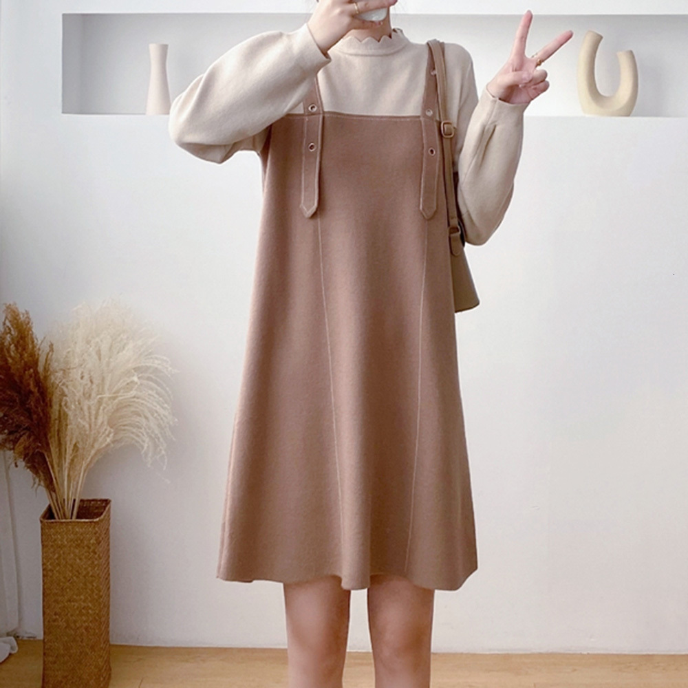 

2021 New Japanese Women's Autumn Simple Winter Fashion Thin Two Best-selling Counterfeit Contrast Long Sleeves H8i3, Turquoise