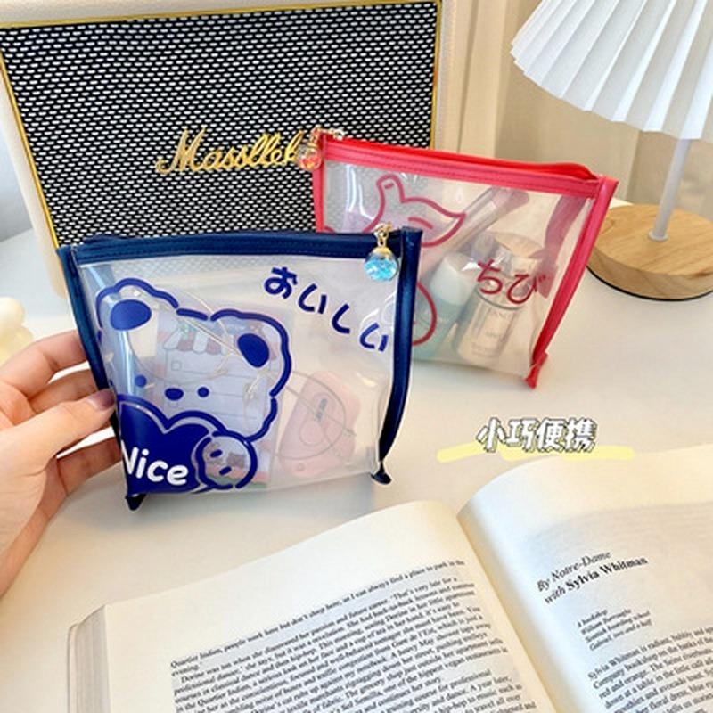 

Storage Bags Cartoon Creative Transparent Cosmetic Bag Portable Travel Toilet Large Capacity Pvc Waterproof
