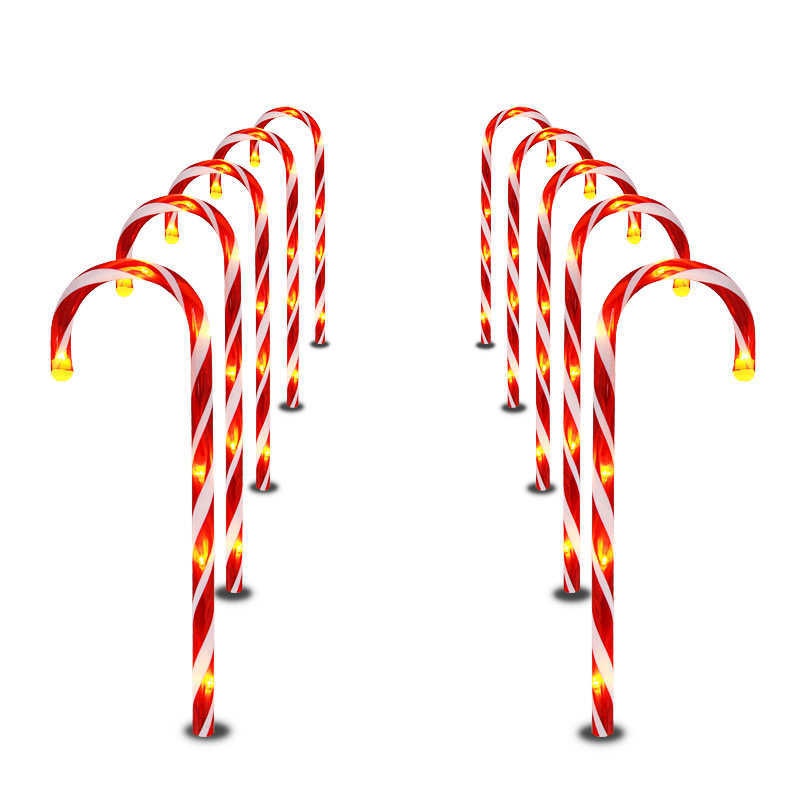 

Christmas Candy Crutch Pathway Lights Xmas Cane Outdoor Yard Garden Home Decorations Light Navidad 2020