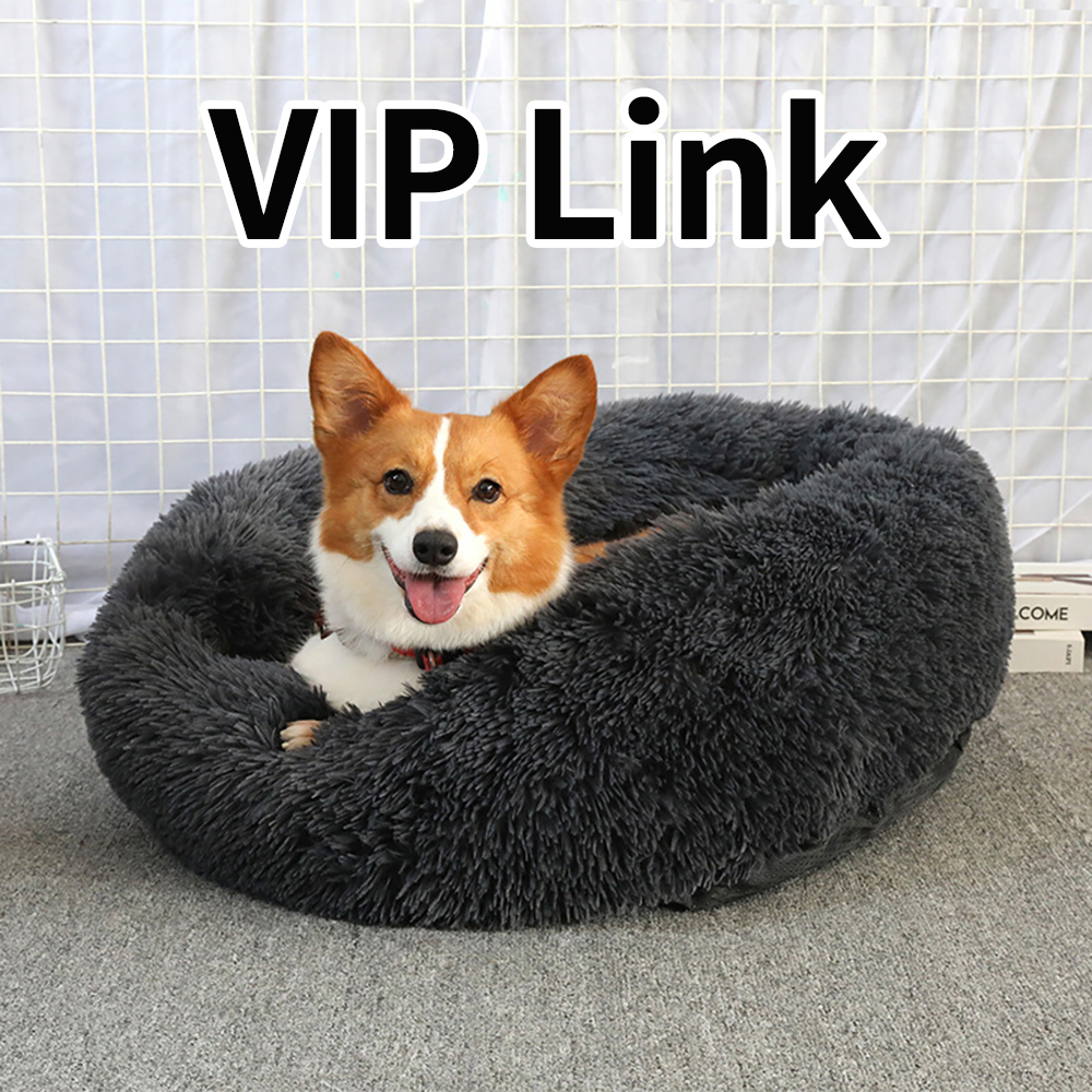 

VIP ink Round Cat Beds House Soft ong Push Best Pet Dog Bed For Dogs Basket Cushion Cat Bed Cat Mat Animas Seeping Sofa, Light grey