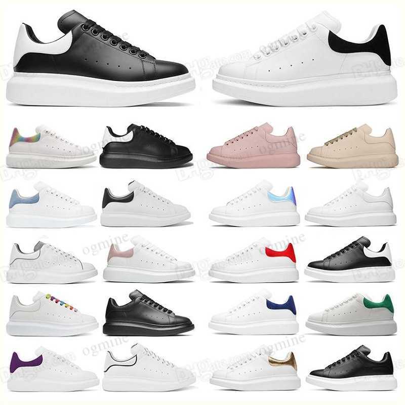 

[With Box] Fashion Men Shoe Designer Women Leather Lace Up Platform Oversized Sole Sneakers White Black mens womens Luxury velvet suede, 35 35-40