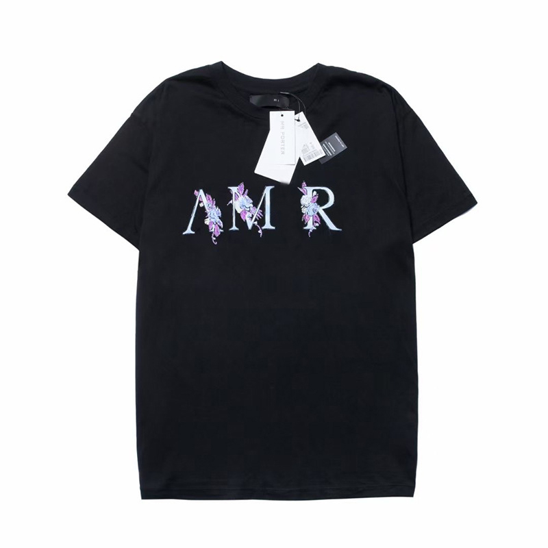 

Fashion Brand Amr letter printing 2021s Summer Graphic Design Casual T Shirt Designer Shorts Sleeve Hip Hop Man Womens Top Clothes, White;black