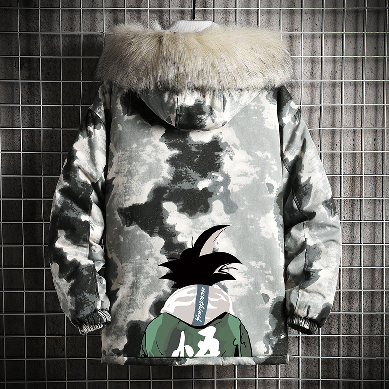 

2021 New Japan's Oversize Cotton-paded Hooded Warm Jacket Men Streetwear Casual Coats Youth High Quality Printed Drop Shipping Gjt2, Pink