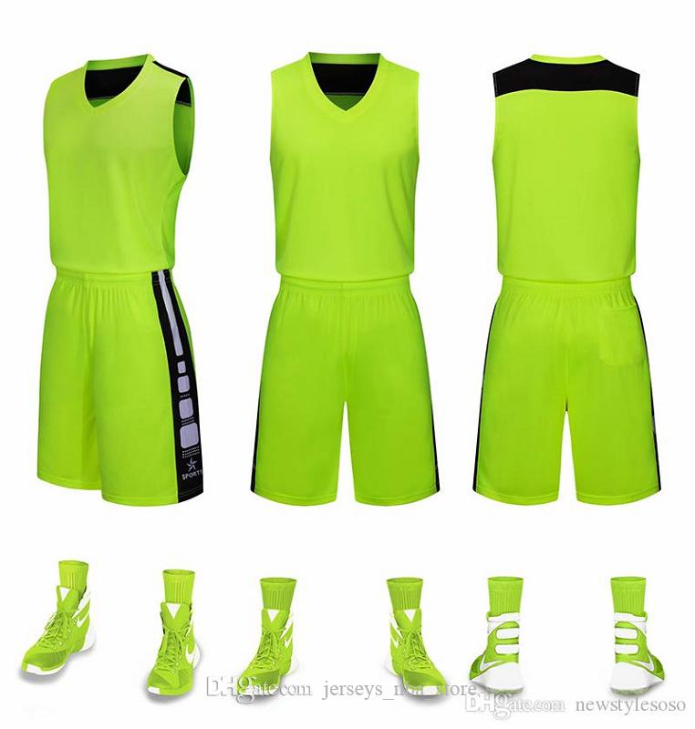 

wholesale Customized men Basketball Uniforms,mens kits Sports clothes tracksuits Discount Cheap boy Basketball Sets tops With Shorts A8-25, Black