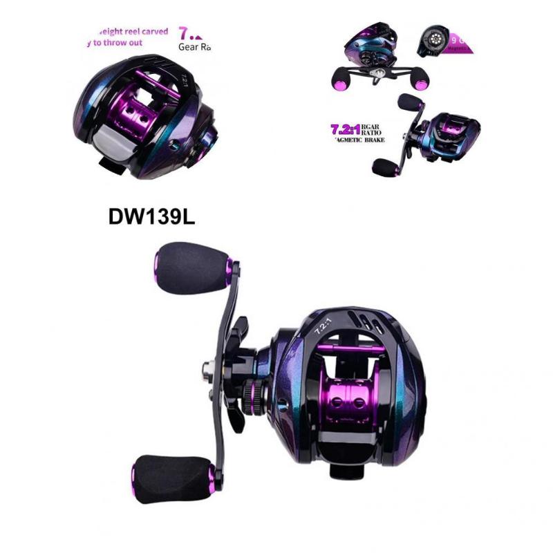 

Baitcasting Reels Low-Profile Fish Reel Bright Color Great Stable Heat Resistant