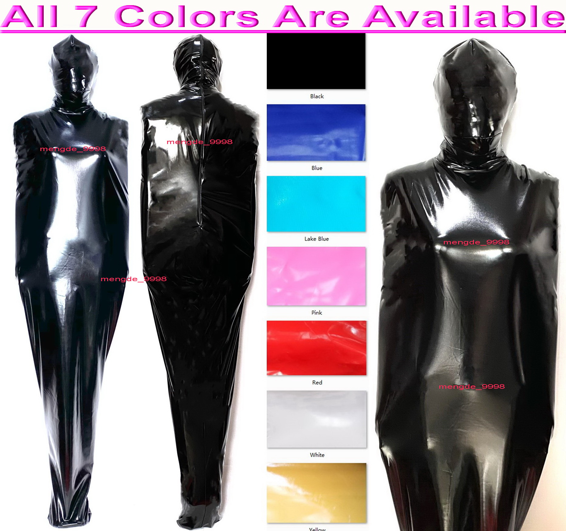 6 Color Shiny PVC Mummy Costumes Body Bags Sexy Women Men Sleeping Bag Catsuit Unisex Tights Sleepsacks Full Outfit Halloween Party Fancy Dress C-image-704279222
