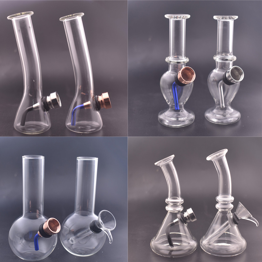 

Mix design protable Mini Glass Water Bong for dab rigs Bongs ash catcher Hookah Smoking tobacco bong for smoking