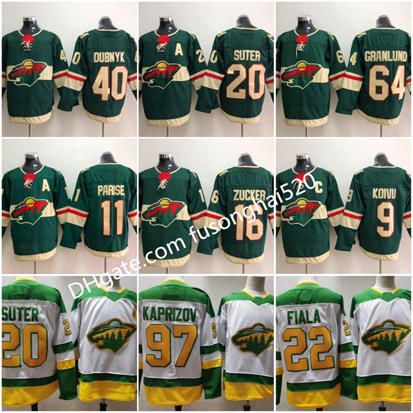 

2021 Reverse Retro Minnesota Wild Hockey 97 Kirill Kaprizov 11 Zach Parise 22 Kevin Fiala 24 Matt Dumba Ryan Suter Jerseys White Green, Black;red