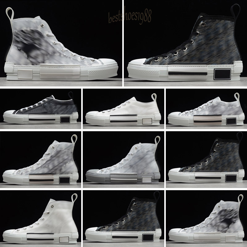 

Designer Print Canvas Man Women Casual shoes Fashion B23 High-top Low-top Oblique Leather Lace Up White Mens Sneaker Womens Design Bee Classic Trainers, Color 4