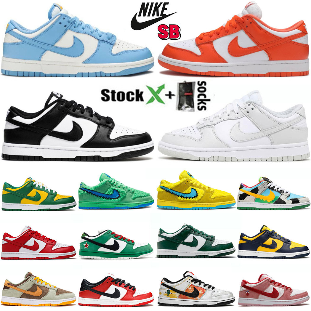 

Nike SB Dunks Mens Running Shoes Chunky Dunky Coast UNC Black White Photon Dust Green Glow Laser Orange Syracuse Air Force Women Trainers De