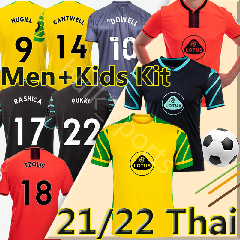 

2022 2023 The Canary 2022 CITY HUGILL Soccer Jerseys 22/23 London ROBERTS PUKKI HERNANDEZ BUENDIA STIEPERMANN football shirts yellow Skipp Cantwell men kids kit, 22-23 home kids