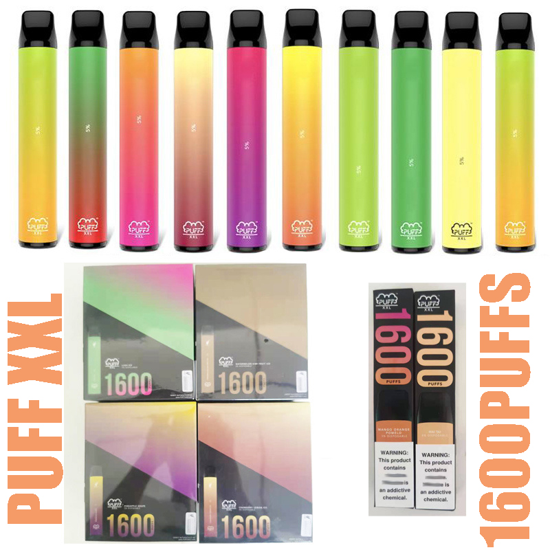 

PUFF XXL Disaposable cigarettes Vape Pen Price 1600 Puffs 6.5ml 5% Capacity Free 950mah Battery 44 color Ezzy Super