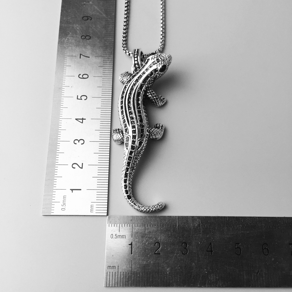 

Pendant Necklace Salamander, Brand Link Chain Fashion Jewelry Europe Style 925 Stering Silver Bijoux Gift For Women Men C0305