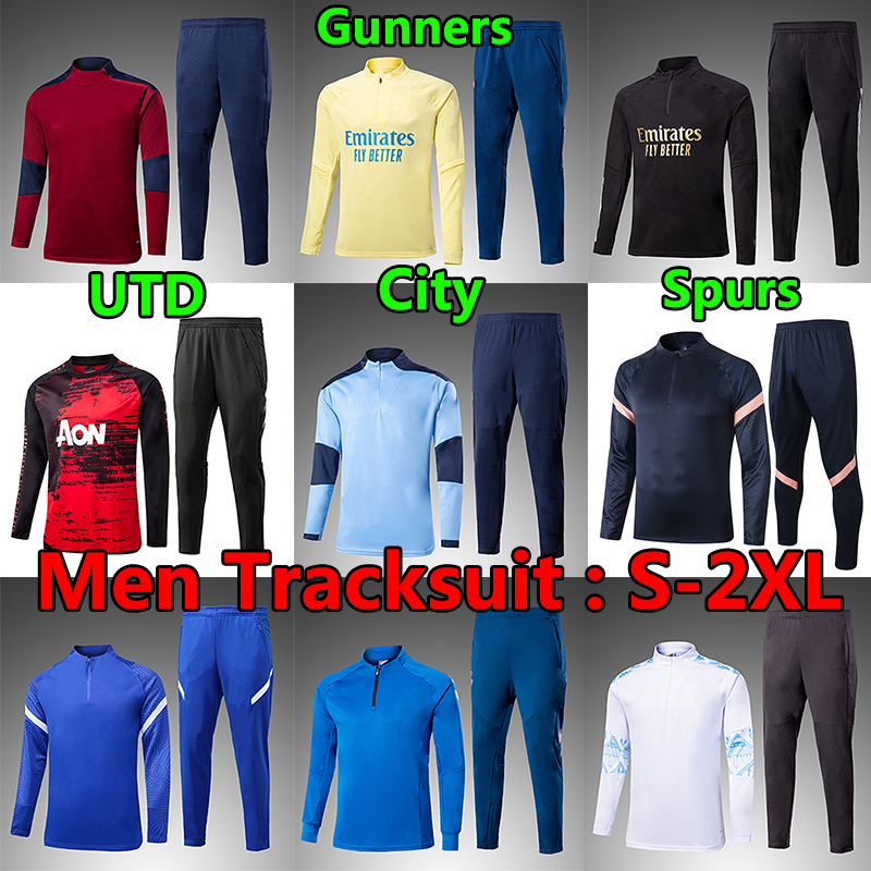 

20 21 sweater tracksuits sets soccer jerseys 2021 HENDERSON Kane Son Werner DE Bruyne James B.FERNANDES SAKA jogging football Training Suit, Qieerxi dark blue