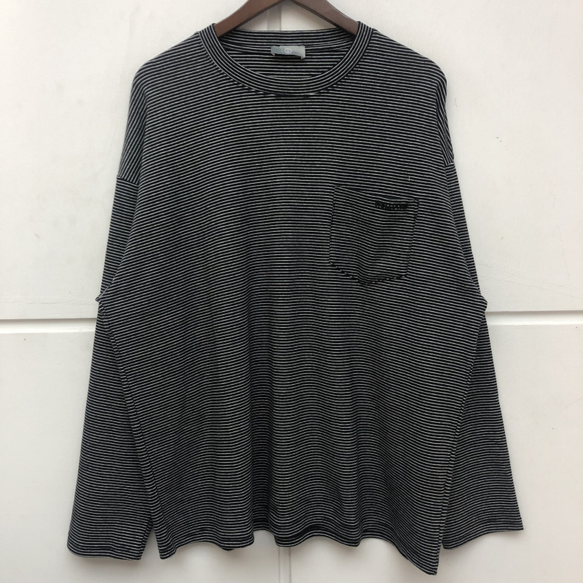

2021 New Long Sleeve We11done T-shirt Men Women Striped Shirt Hip-hop Welldone Top Tee Harajuku 00ue