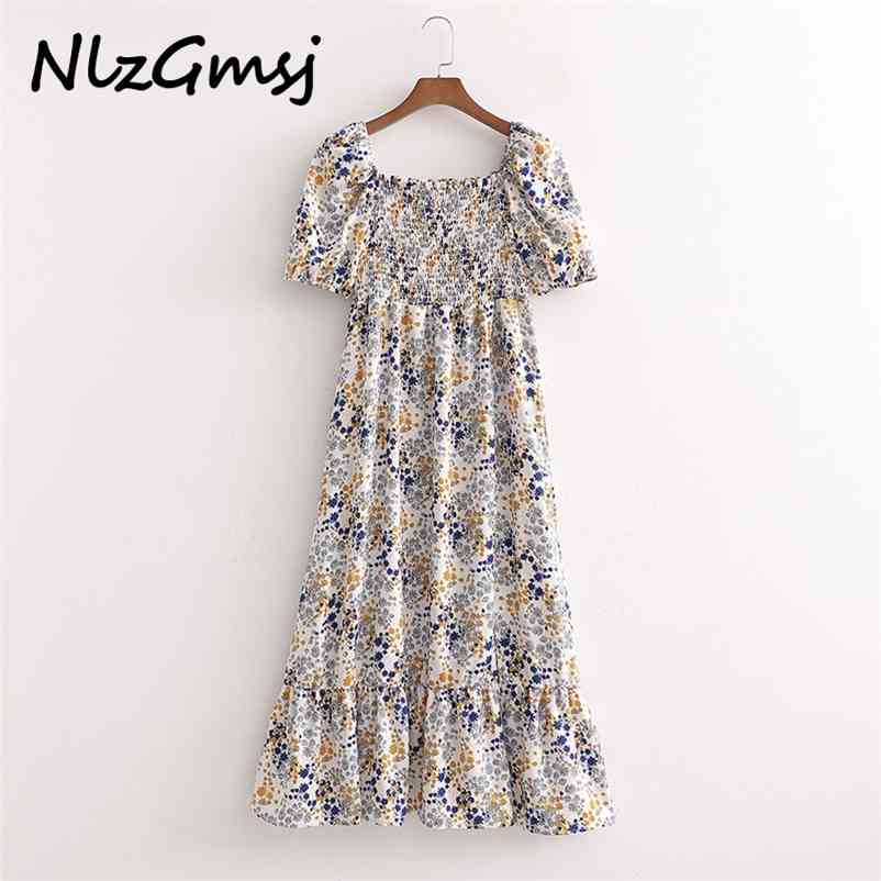 

Dress Woman Stretchy Printed Long Spring Fashion Ladies Draped es Female Elegant Vacation 210628, As picture