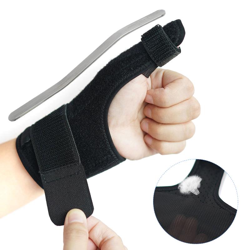 

Wrist Support 1PCS Thumb Splint Brace-Thumb Sport Finger Holder Protector Brace Pain Relief Gym Hand Protective Sleeve, Black