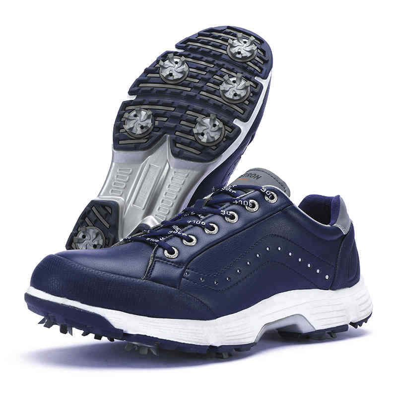 

New Mens Golf Shoes Waterproof Sneakers Men Outdoor ing Spikes Big Size -14 Jogging Walking Male 210706, Whiteblue