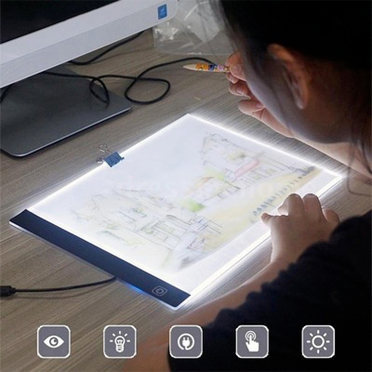 

A4 LED Light Box Tracer Digital Tablet Graphic Tablet Writing Painting Drawing Ultra-thin Tracing Copy Pad Board Artcraft