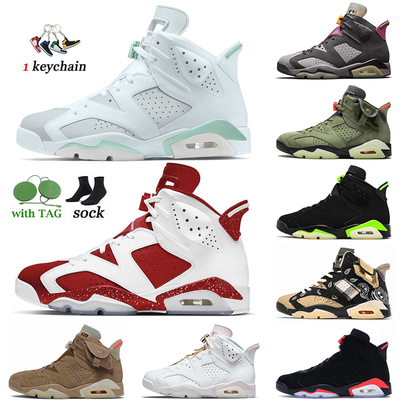 

2022 New Arrival Designer JUMPMAN 6 Red Oreo Basketball Shoes 6s Sneakers Size 47 Bordeaux Tiffany Blue British Khaki Black Infrared TS Cactus Retro Mens Women, D40 triple black 40-47