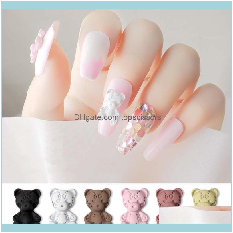 

Nail Salon Health & Beautynail Art Decorations Aessories Little Bear Cartoon Resin Candy Color Frosted Ornaments 3D Stereo Fingernail Diy De