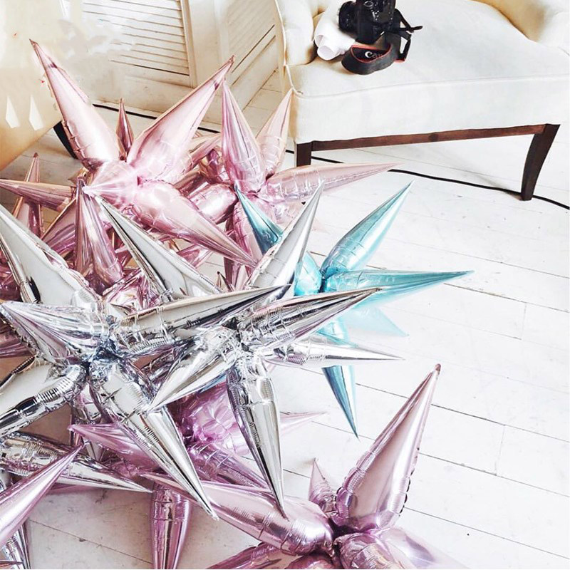 

12pcs/lot Explosion star balloons Birthday party opening ceremony Wedding decoration Water drop cone DIY inflatable ballon Party