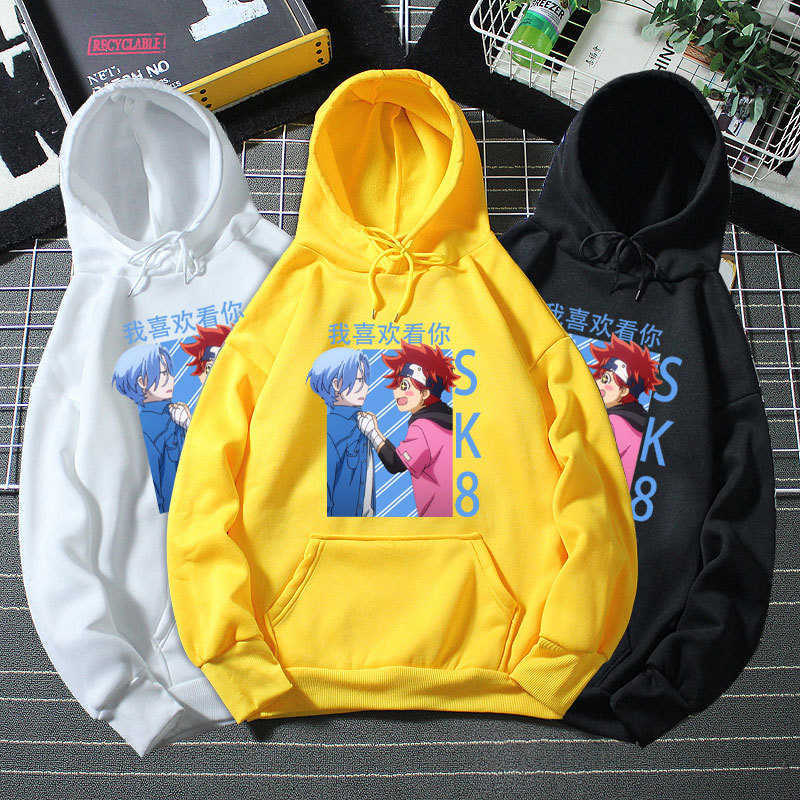 

2021 new sk8 the infinity women' large loose men' trend Hooded Sweater, White
