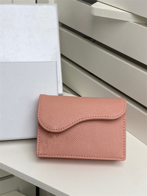 

Dio 2021 Women high quality wallets lady designer pocket interior slot coin purse women leather Tri-fold short wallet, 01