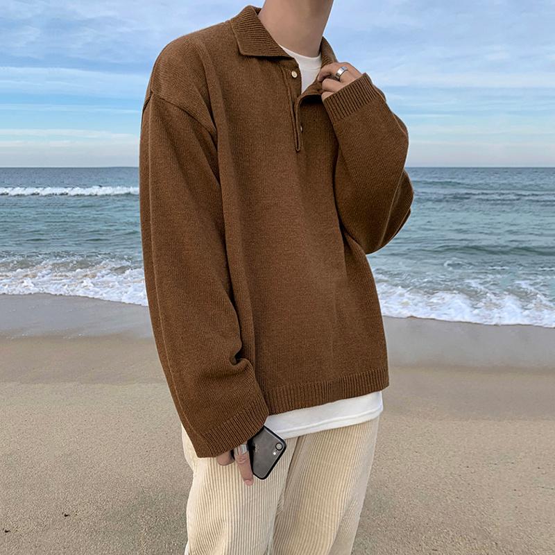 

Men's Sweaters Korean Chic Sweater Clothing 2022 Autumn And Winter Trendy Thicken Kintting Tops Loose Pullover Knittwear Clothes For Male, Black