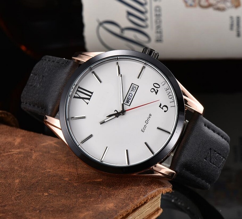 

2021 New Top Luxury Mens montre de luxe automatic classic men's Day-Date watch 42 mm leather waterproof super bright watch, Slivery;brown