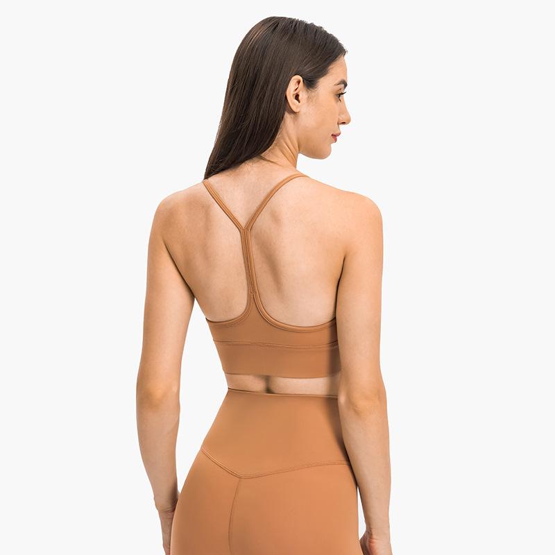 

Yoga Outfit Running Sports Underwear Feminine Y-shaped Back Shockproof Gathered Bra