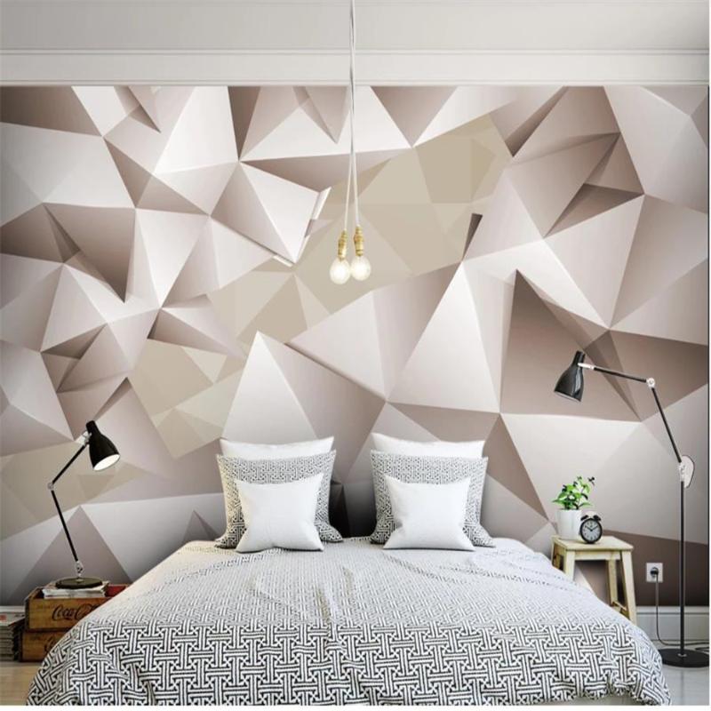 

Wallpapers Geometric 3d Stereoscopic Wallpaper Three-dimensional Minimalist Abstract Mural TV Background Wall, As pic
