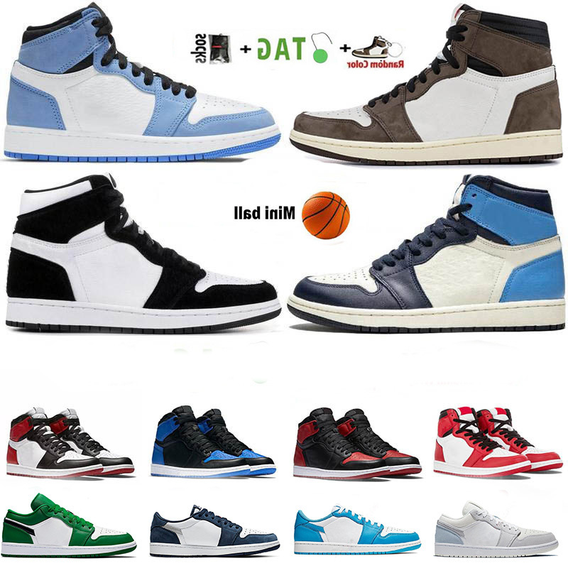 

2021 Jumpman Low 1 1s high-top basketball shoes top OG black toe cap court purple SP Travis Scotts men's and women's sneakers 36-46 euro, 39
